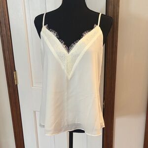 Ivory Lace Trim Cami Top